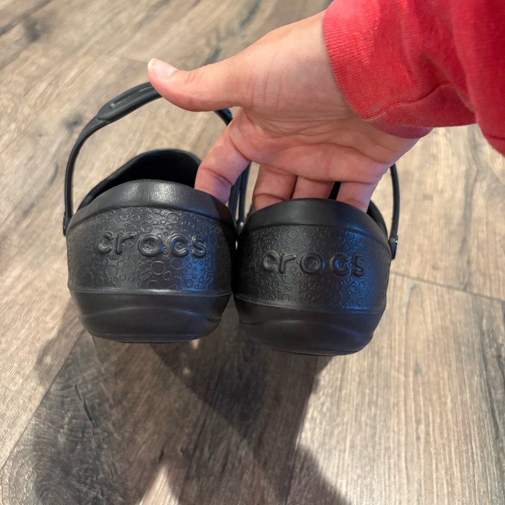 3376 Crocs Mercy Convertible Work Clogs Black / Silver 10 - Picture 7 of 10